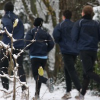 Training Eintracht Trier im Schnee, Moselstadion, Füllbild SVE, Foto: Andreas Maldener - 5VIER