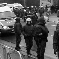 Polizeiaufgebot in Saarbrücken, Foto: Andreas Gniffke - 5VIER
