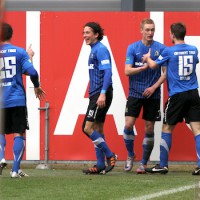 20120303 MainzII - Eintracht Trier, Jubel Kraus, Bauer, Regionalliga West, Foto: Anna Lena Grasmueck - 5VIER
