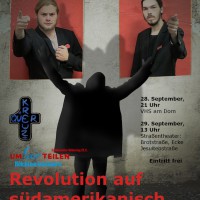 Aufführung der Theatergruppe  Kreuz & Quer  am 28. September 2012. Plakat. - 5VIER