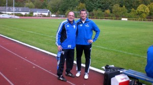 Die zwei Trainer unter sich: Peter Schuh (l.) und Patrick Zöllner (Foto: Stephen Weber)