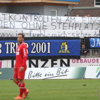 20121124 Eintracht Trier - Pfullendorf, Regionalliga Suedwest, Banner, SCT, Fans,  Foto: www.5vier.de - 5VIER