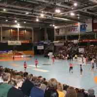 Die Arena Trier wird heute zum vorerst letzten Mal Bundesliga-Handball sehen. Foto: Stephen Weber
