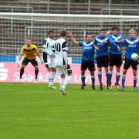 20131012 SSV Ulm - Eintracht Trier, Regionalliga Suedwest, Abwehr, Hollmann, Spang, Buchner, Foto:www.5vier.de - 5VIER