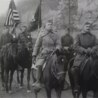 Einmarsch amerikanischerTruppen 1918, Foto: Stadtmuseum Simeonstift - 5VIER