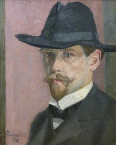 Abbildung: August Trumper, Selbstportrat, 1908, Ol auf Leinwand. © Stadtmuseum Simeonstift Trier 