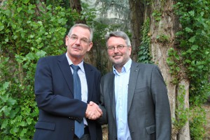 Der neue und der alte Vorsitzende der Unionsfraktion im Stadtrat. vo. li. Ulrich Dempfle und Udo Köhler Foto: CDU