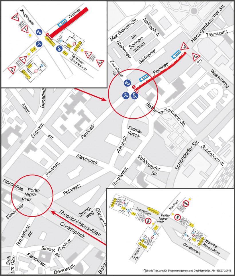 „Amtlicher Stadtplan © Stadt Trier, Amt für Bodenmanagement und Geoinformation AB 1520.07-2/2015“