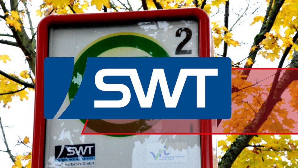 Pause bei SWT Trier: Eine SWT Bushaltestelle. Foto: 5vier.de