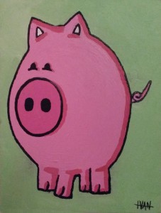 "Schweini" das rosa Gemälde, Foto: Mario Schmitd