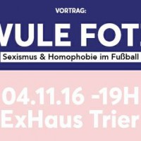 Vortrag:  Schwule Fotzen?!  Homophobie und Sexismus im Fußball, Foto: Fanprojekt Trier - 5VIER