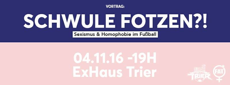 Vortrag: "Schwule Fotzen?!" Homophobie und Sexismus im Fußball, Foto: Fanprojekt Trier