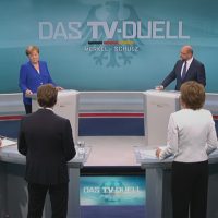 TV Duelle zwischen Angela Merkel und Martin Schulz