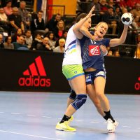 Frankreich gegen Slowenien bei der Handball-WM der Frauen in Trier