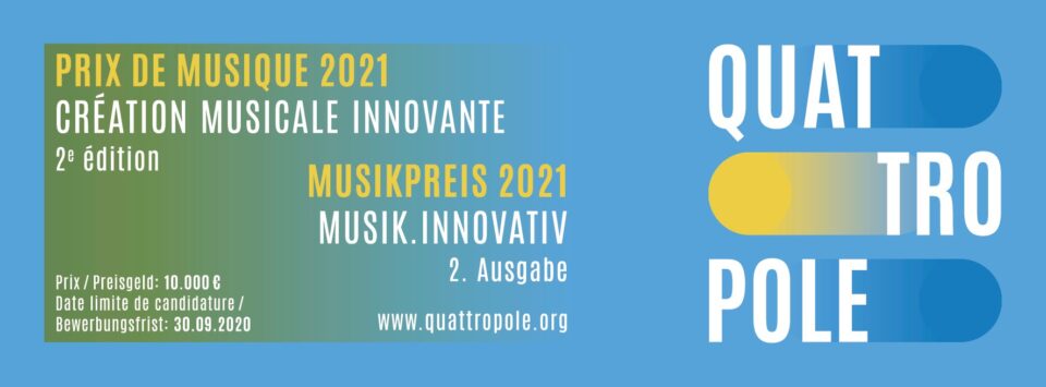 Quattropole Musikpreis 2021 Plakat