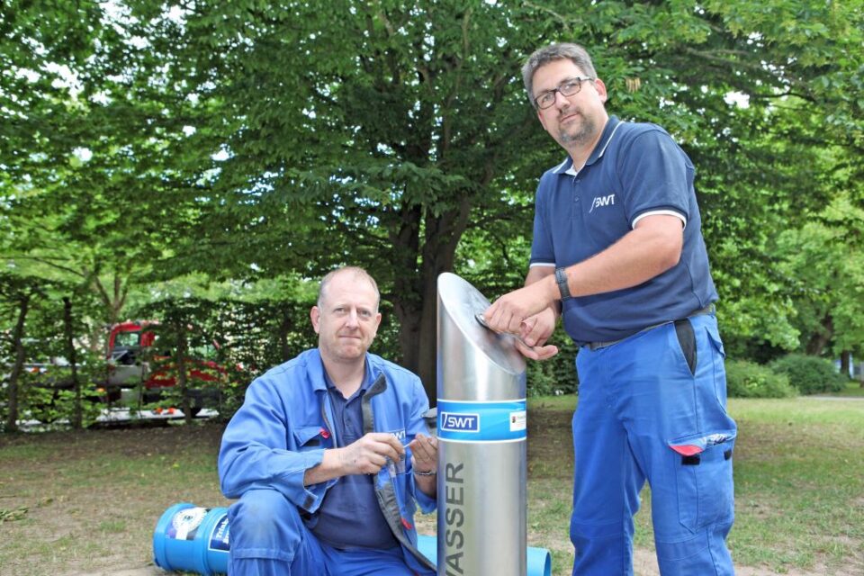 Trinkwasserspender am Domfreihof und im Palastgarten Trier wieder in Betrieb