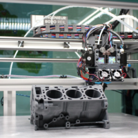 3D Drucker druckt einen Motorblock - Foto: 3DHubs.com