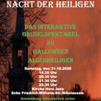 Das interaktive Gruselspektakel zu Halloween "Nacht der Heiligen" Foto: Projekt Initiative Kulturelle Diakonie