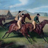 Das Gemälde "Pferderennen" von Simon Meister. Bildquelle: Stadtmuseum Simeonstift