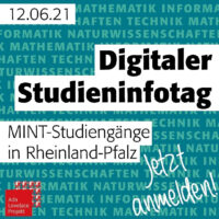 Der digitale Studieninfotag bietet die einmalige Möglichkeit, das Studienangebot für MINT Studienfächer in Rheinland-Pfalz an einem Tag kennenzulernen. Bildquelle: Universität Trier