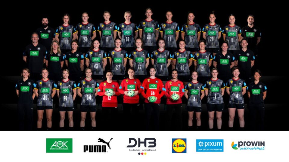 Das Mannschaftsfoto der Frauen-Handballmannschaft. Bildquelle: Deutscher Handballbund