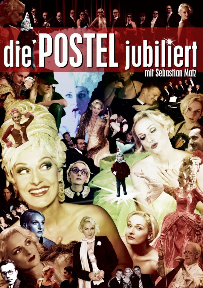 Das Foto zeigt das Jubiläumsplakat mit der Aufschrift "die POSTEL jubiliert". Bildquelle: Annette Postel