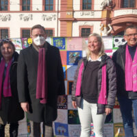 Vertreterinnen der KAB Trier mit MP Bodo Ramelow. Bildquelle: Katholische Arbeitnehmer-Bewegung