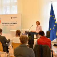 Ministerpräsidentin Malu Dreyer hat 29 Projekte des Jugend-Engagement-Wettbewerbs ausgezeichnet. Bildquelle: Staatskanzlei RLP/Schäfer