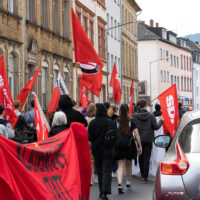Demonstration des Maibündnis zum 1. Mai durch die Trierer Innenstadt. Foto: Frederik Herrmann - 5vier.de.