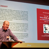 Umeå/Schweden, Juni 2022 / Im Juni 2022 wurde mein erstes Marx-Buch "Wie der Wein Karl Marx zum Kommunisten machte" mit dem Gourmand Award als weltbestes Buch in der Kategorie "Drinks History" ausgezeichnet! Bildquelle: Jens Baumeister