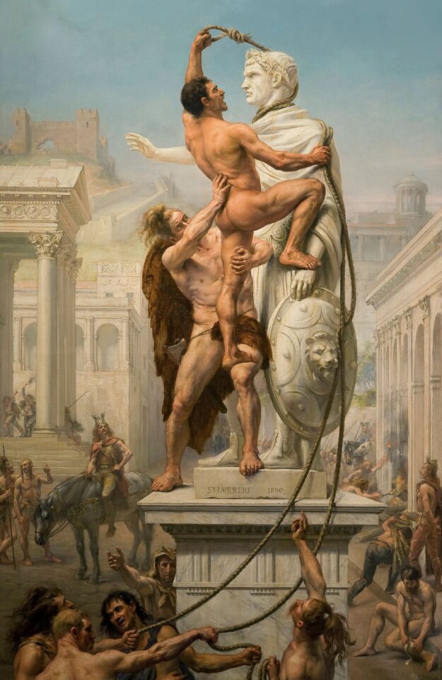 Joseph-Noël Sylvestre (1847–1926), Le Sac de Rome par les Barbares en 410, 1890, Öl auf Leinwand, 197 x 130 cm. Bildquelle: Musée Paul Valéry, Sète