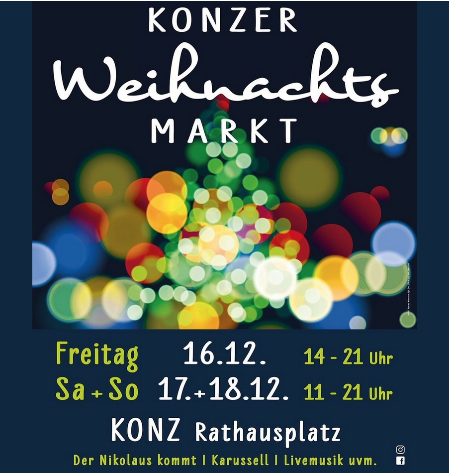 Infoflyer zum Konzer Weihnachtsmarkt 2022. Bild: Screenshot Facebookpage StationK