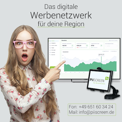 PiiScreen - Das digitale Werbenetzwerk für deine Region. Sei dabei!