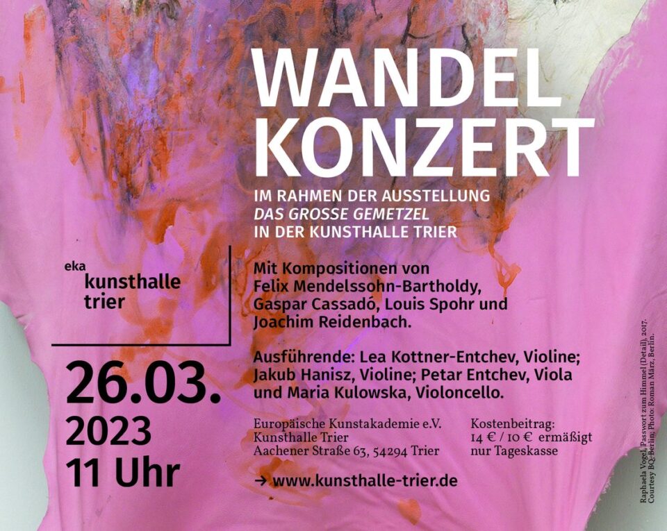 Plakat zum Wandelkonzert der EKA Trier. Bild: EKA Trier
