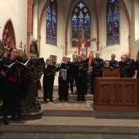 Der Projektchor Cappella Cusana gab am 15.04.2023 ein Konzert zum Abschluss der 37. Tage der alten Chormusik. Foto: 5vier.de/Anna-Lena Hees