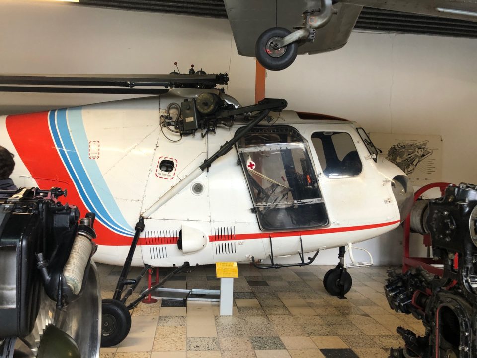 Hubschrauber in Halle 2 der Flugausstellung. Foto: 5vier.de/Anna-Lena Hees