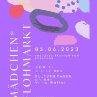 Flyer zum Mädchen*Flohmarkt am 3. Juni 2023. Foto: Kulturgraben e.V.