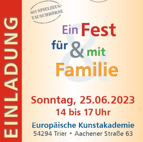 Einladungsflyer. Bild: fidibus - zentrum für familie | begegnung | kultur e. V./ Arbeitskreis Familienkom(m)pass