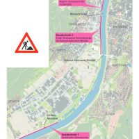 Sanierung Moselradweg West - Karte mit Bauabschnitten. Bild: Rathaus der Stadt Trier