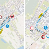 Aufgrund der gesperrten Bahnübergänge gelten für die Ortseingänge nach Zewen (links) und Euren (rechts) ab dem 24. Juli weiträumige Umfahrungen. Bild: Rathaus der Stadt Trier