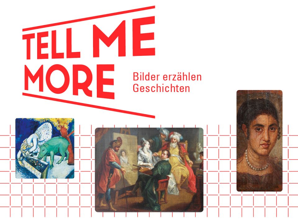 Abbildung: Titelmotiv der Ausstellung Tell Me More © Stadtmuseum Simeonstift