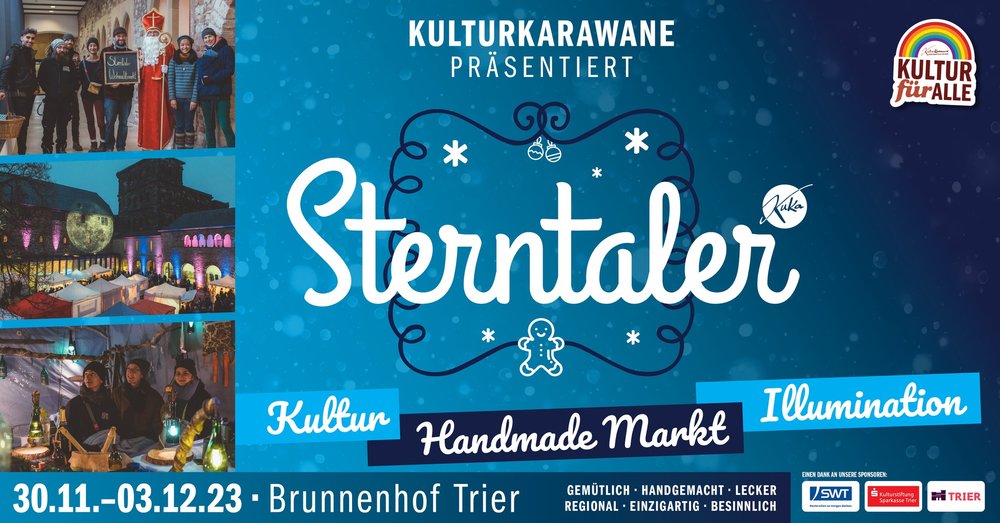 Sterntaler Weihnachtsmarkt im Brunnenhof. Foto: Kulturkarawane Trier.