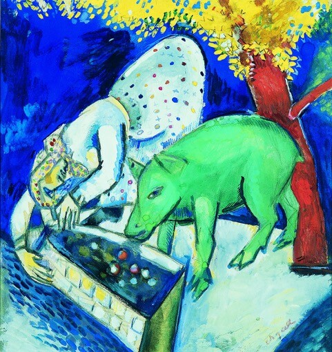Marc Chagall, Der Trog, 1913 © VG Bild-Kunst, Bonn 2023
