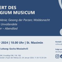 Das Plakat des Semesterabschlusskonzerts von Collegium Musicum. Foto: Universität Trier.