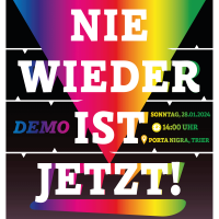 Demo in Trier „Nie wieder ist jetzt". Bild: Arbeitsgemeinschaft Frieden e.V. Trier