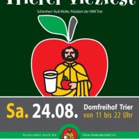 Plakat der Trierer Viezbruderschaft für das im August stattfindende Viezfest. Foto: Trierer Viezbruderschaft e.V.